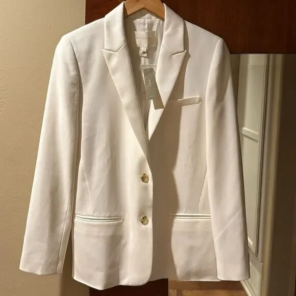 NEW J Crew Collection Ivory Crepe Blazer 6 - Picture 8 of 8